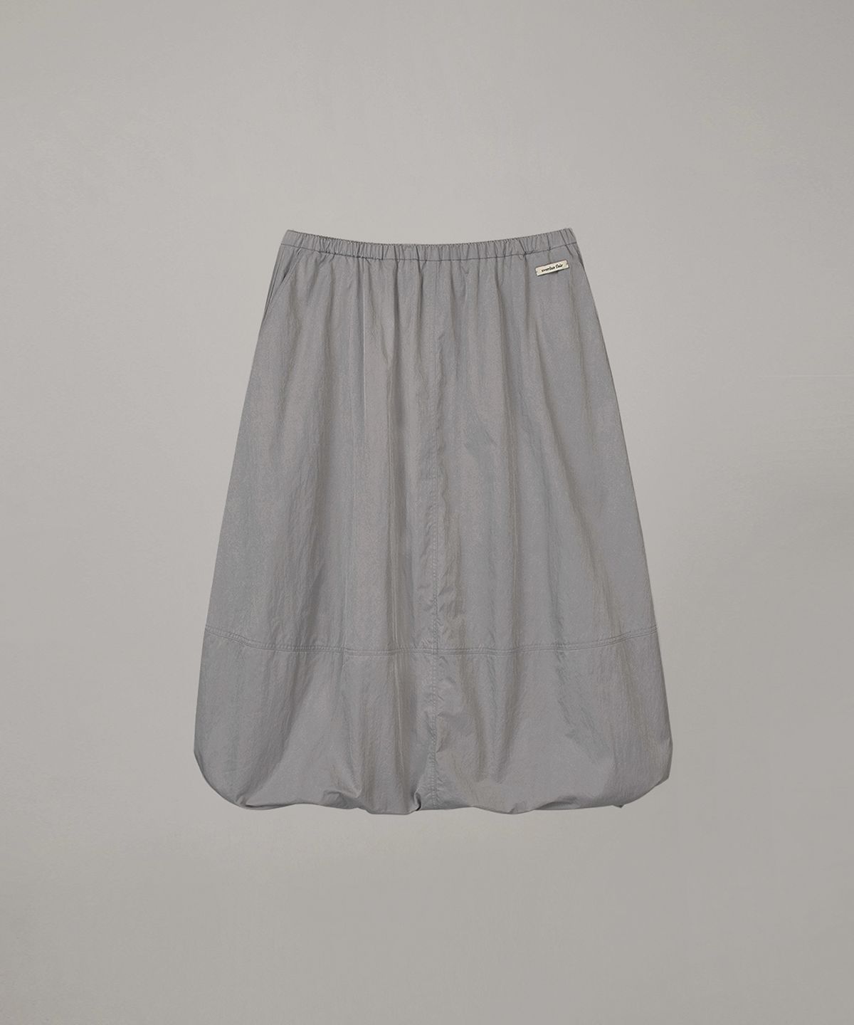 오버듀플레어(OVERDUEFLAIR) VOLUME LONG SKIRT_ASH GRAY