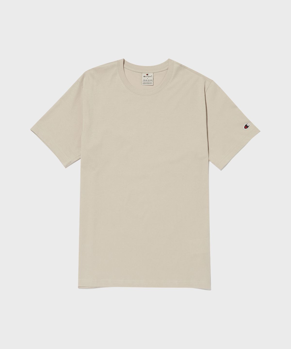 챔피온(CHAMPION) 베이직 반팔 티셔츠 2팩 Beige/Black
