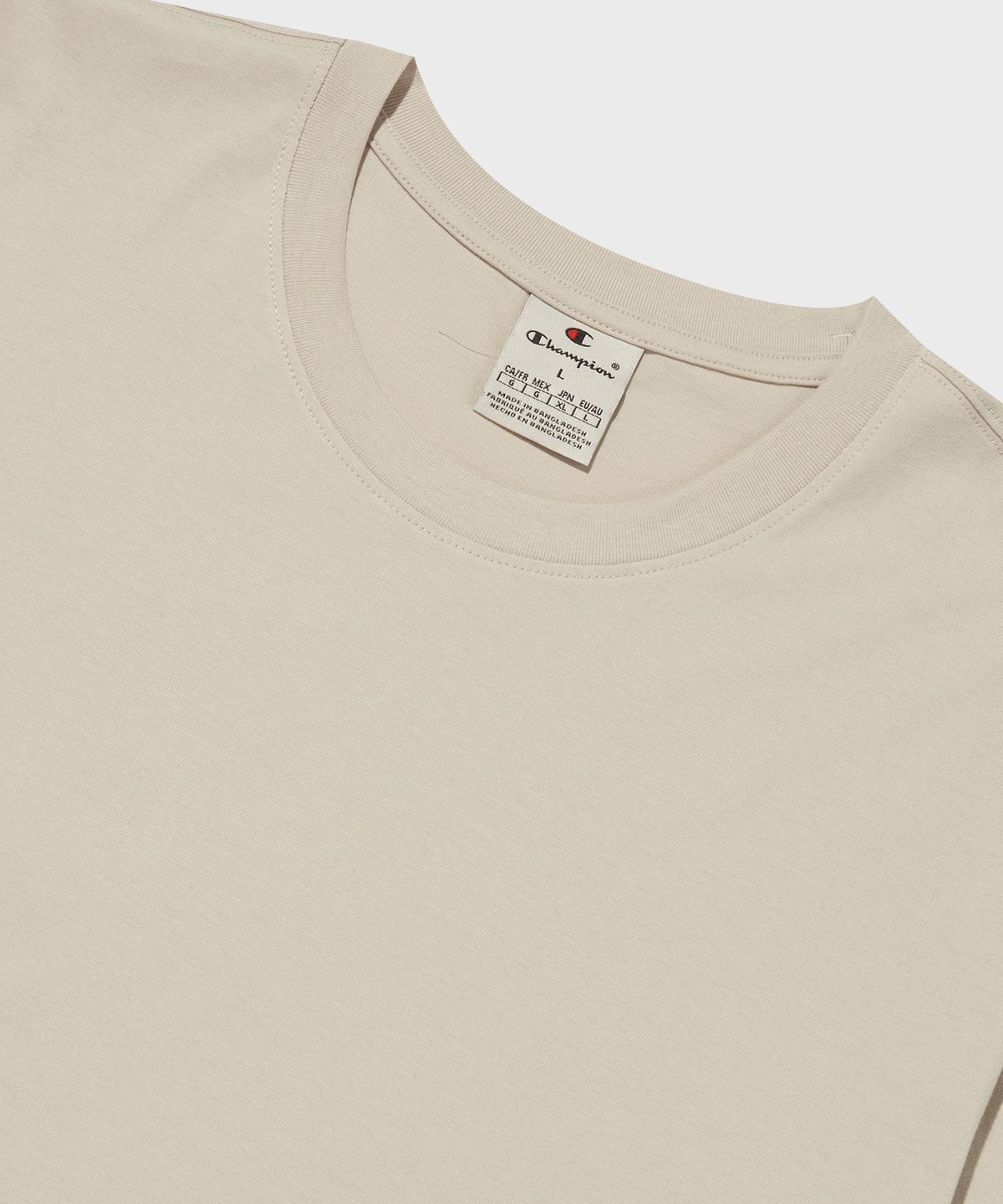 챔피온(CHAMPION) 베이직 반팔 티셔츠 2팩 Beige/Black