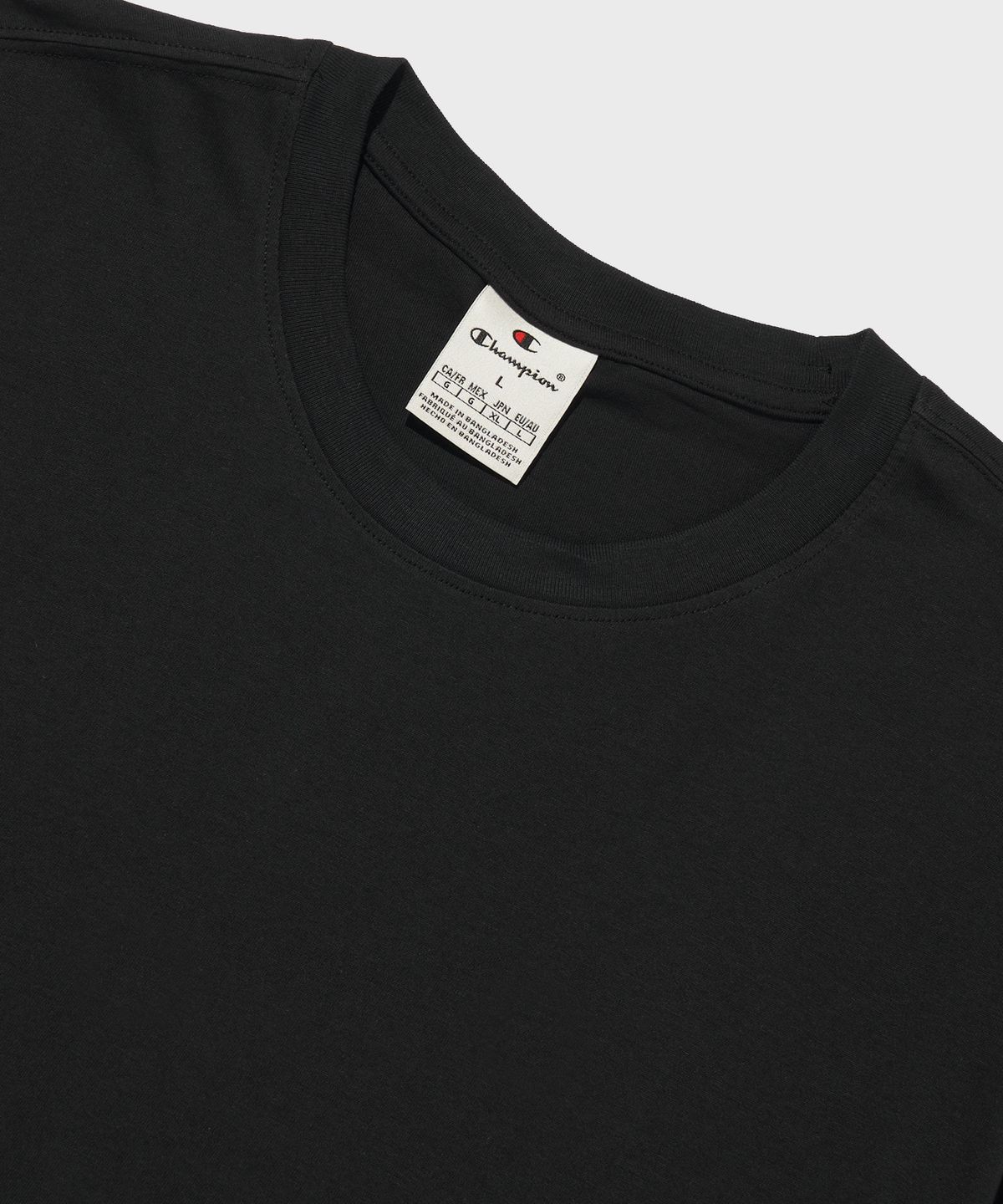챔피온(CHAMPION) 베이직 반팔 티셔츠 2팩 Black/Black