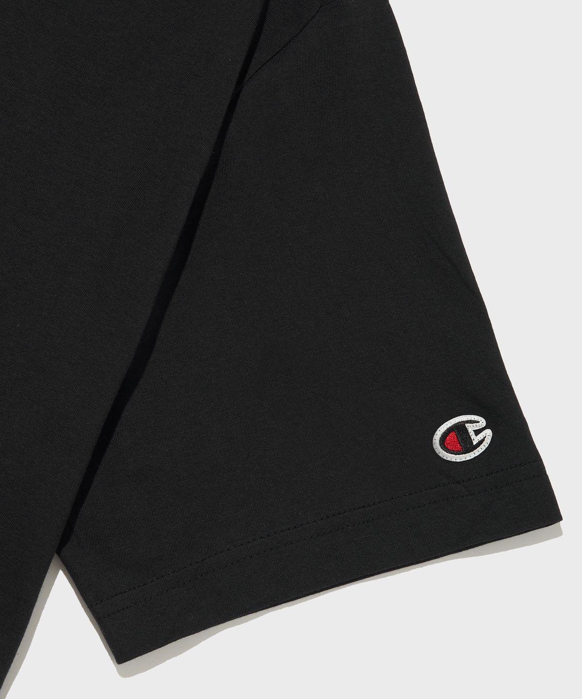 챔피온(CHAMPION) 베이직 반팔 티셔츠 2팩 Black/Black