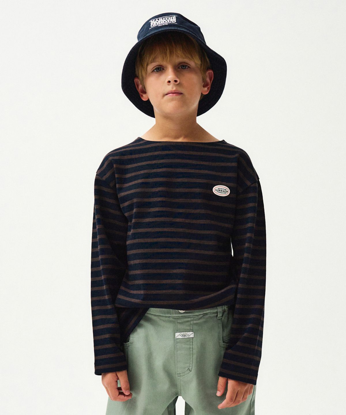 마리떼 키즈(MARITHÉ KIDS) ENFANT BORDER STRIPE LONG SLEEVE dark navy