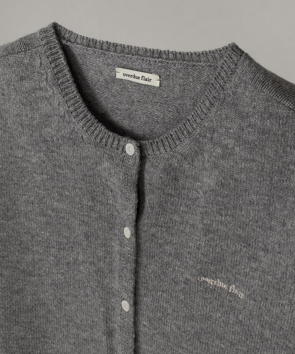 오버듀플레어(OVERDUEFLAIR) OVERDUE WOOL CARDIGAN_MELANGE GRAY