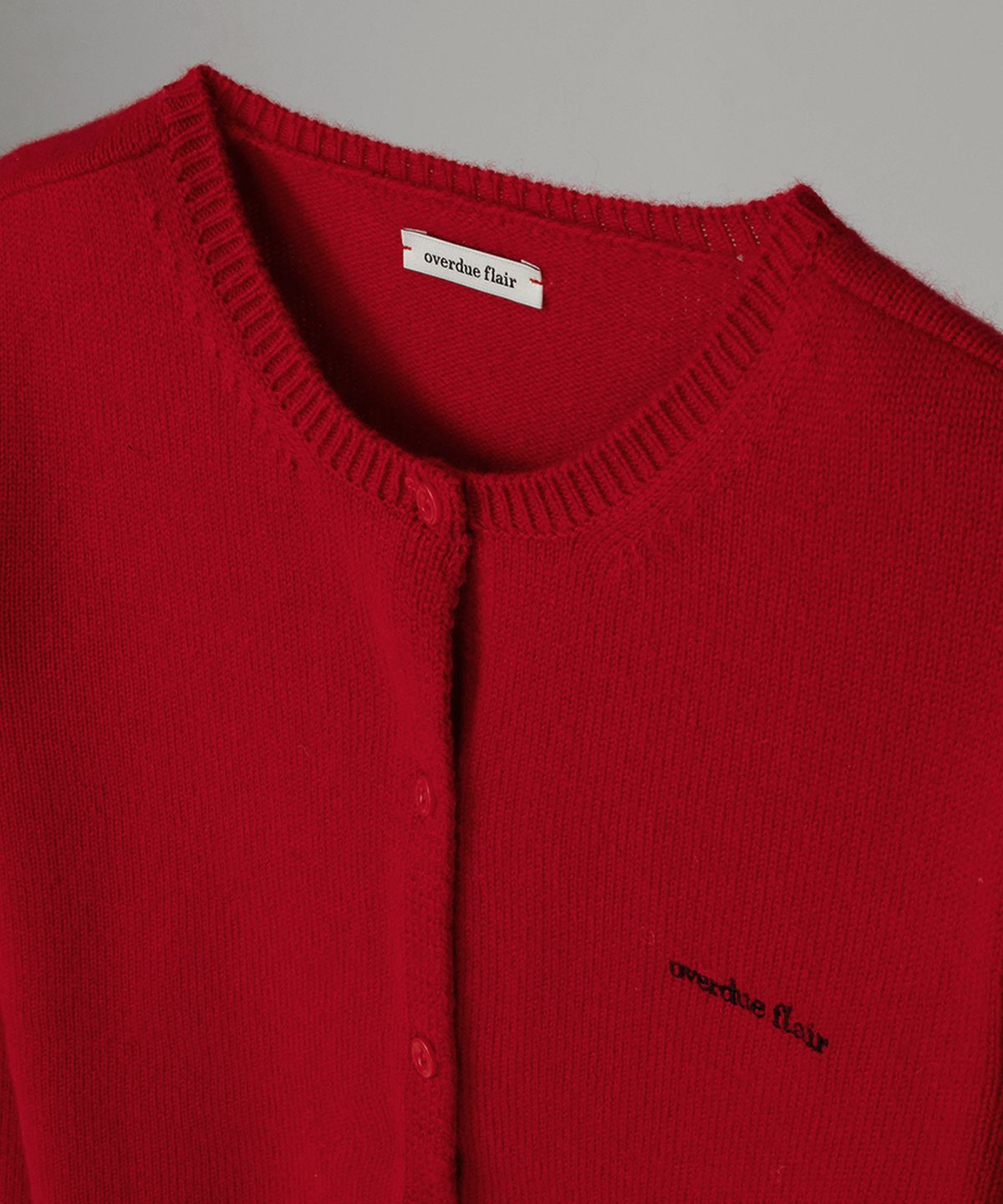 오버듀플레어(OVERDUEFLAIR) OVERDUE WOOL CARDIGAN_RED