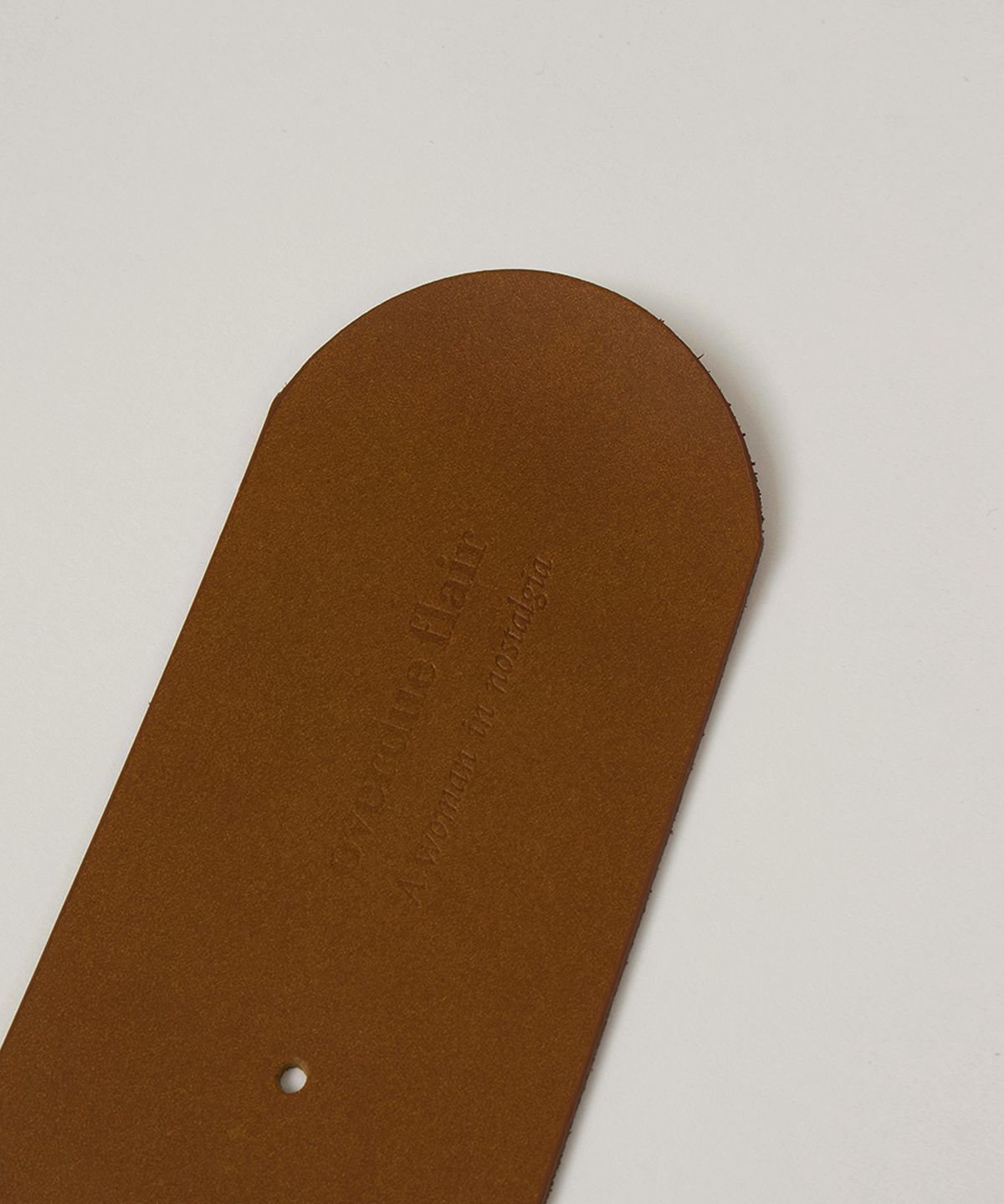 오버듀플레어(OVERDUEFLAIR) COW LEATHER WIDE BELT_CAMEL