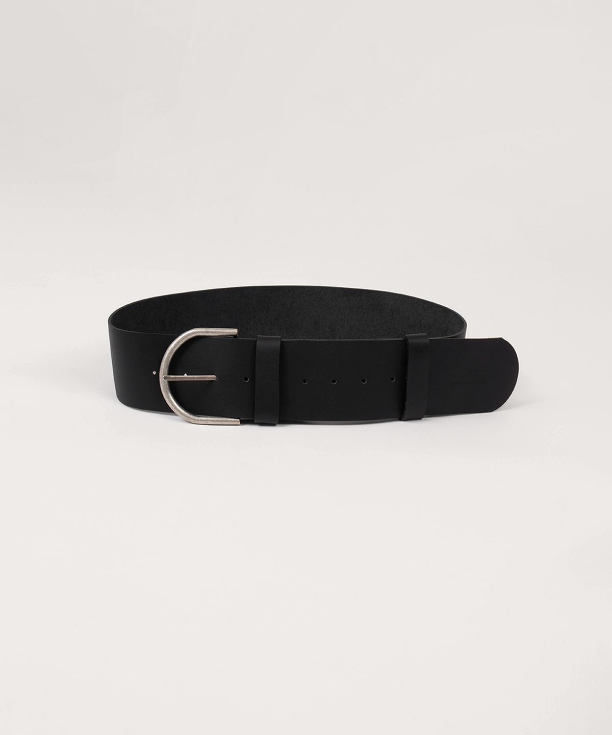 오버듀플레어(OVERDUEFLAIR) COW LEATHER WIDE BELT_BLACK
