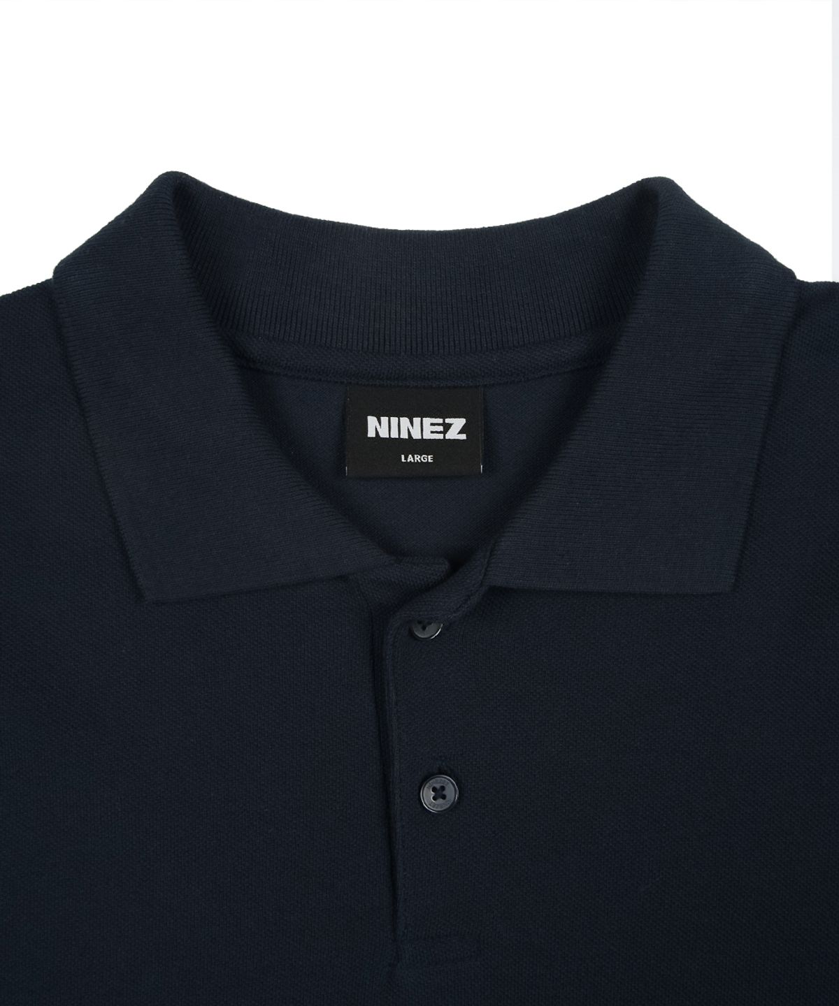 나인제트(NINEZ) 시그니처 코튼 머슬핏 긴팔 카라티 (3color)