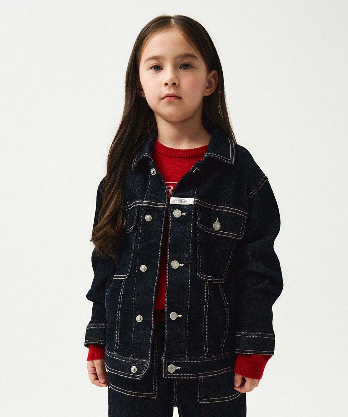 마리떼 키즈(MARITHÉ KIDS) ENFANT OUT POCKET DENIM JACKET dark blue