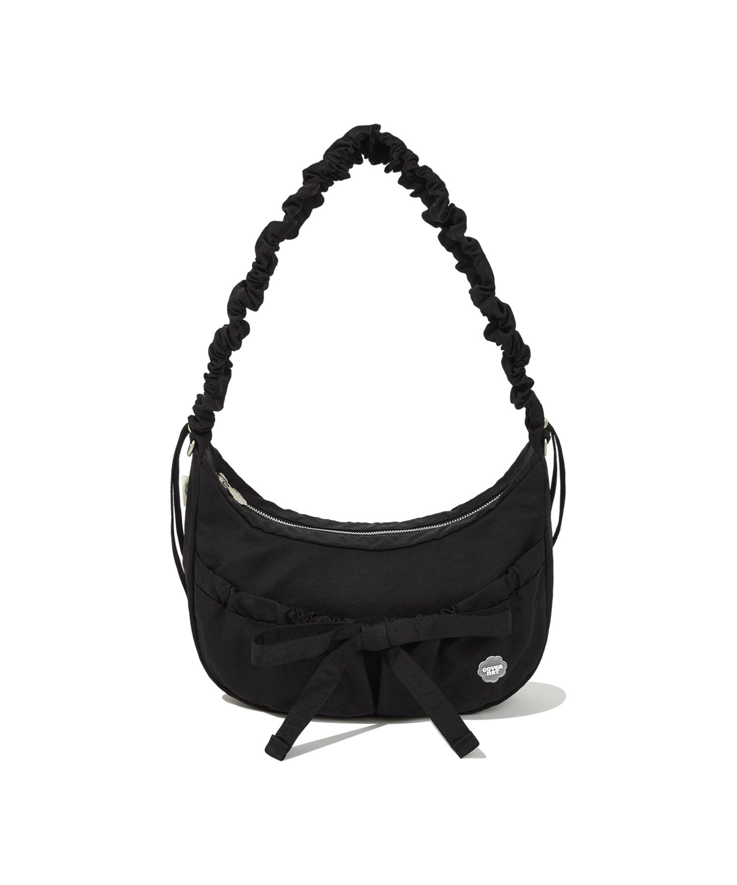 【COVERNAT】CLOVERHEART SHIRRING MEDIUM NYLON HOBO BAG MUSINSA | COVERNAT WOMAN Clover Heart Shirring Medium Nylon