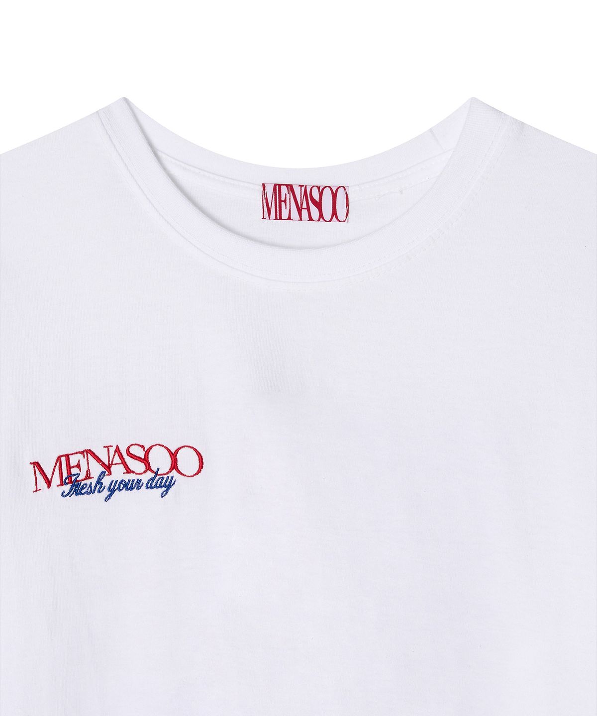 미나수(MENASOO) Menasoo Hearttrack Long Sleeve T Shirt_White