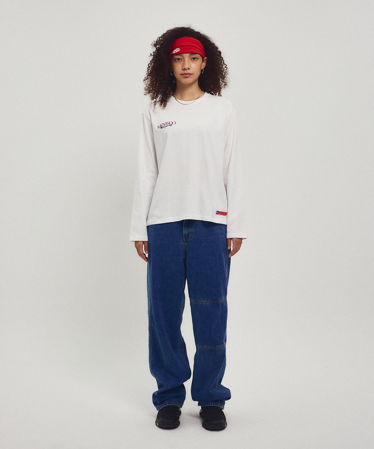 미나수(MENASOO) Menasoo Hearttrack Long Sleeve T Shirt_White