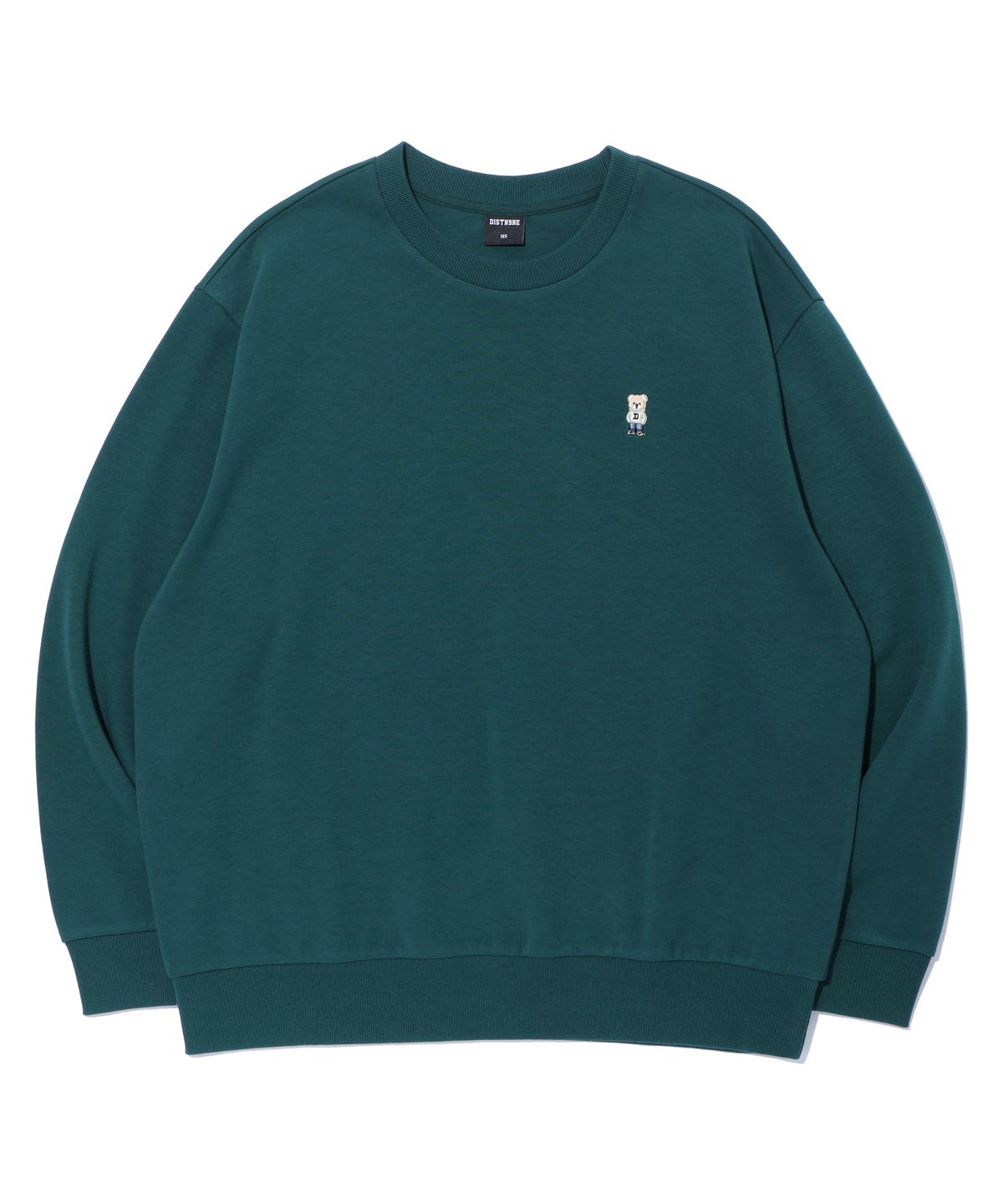 디스트나인(DISTN9NE) 레트로베어 맨투맨 DARK GREEN (LO8TU741-046)