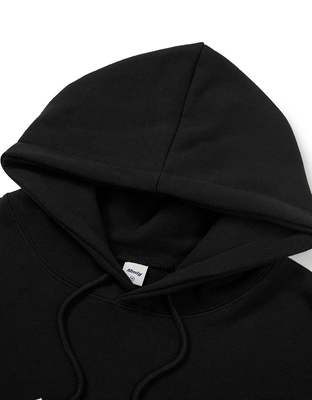 엠엠엘지(MMLG) [Mmlg] MM APLIQUE HOODIE (EVERY BLACK)