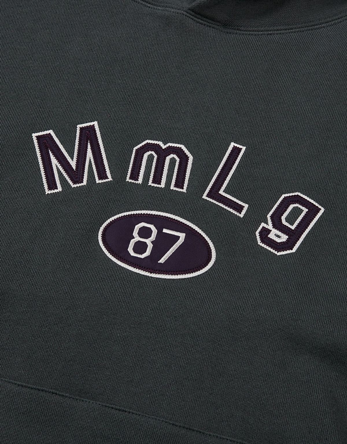 엠엠엘지(MMLG) [Mmlg] MM APLIQUE HOODIE (SQUID BLACK)