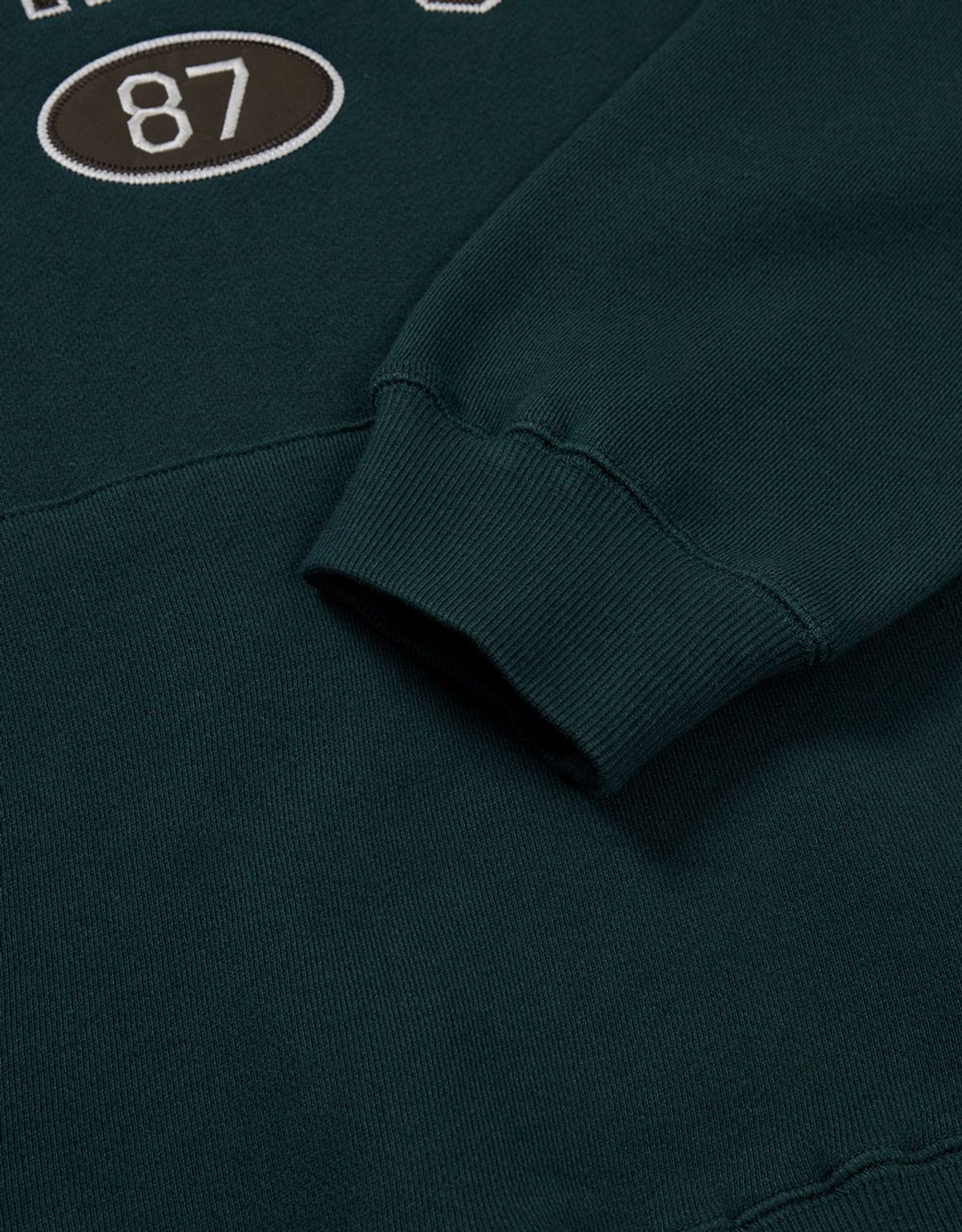 엠엠엘지(MMLG) [Mmlg] MM APLIQUE HOODIE (DEEP GREEN)
