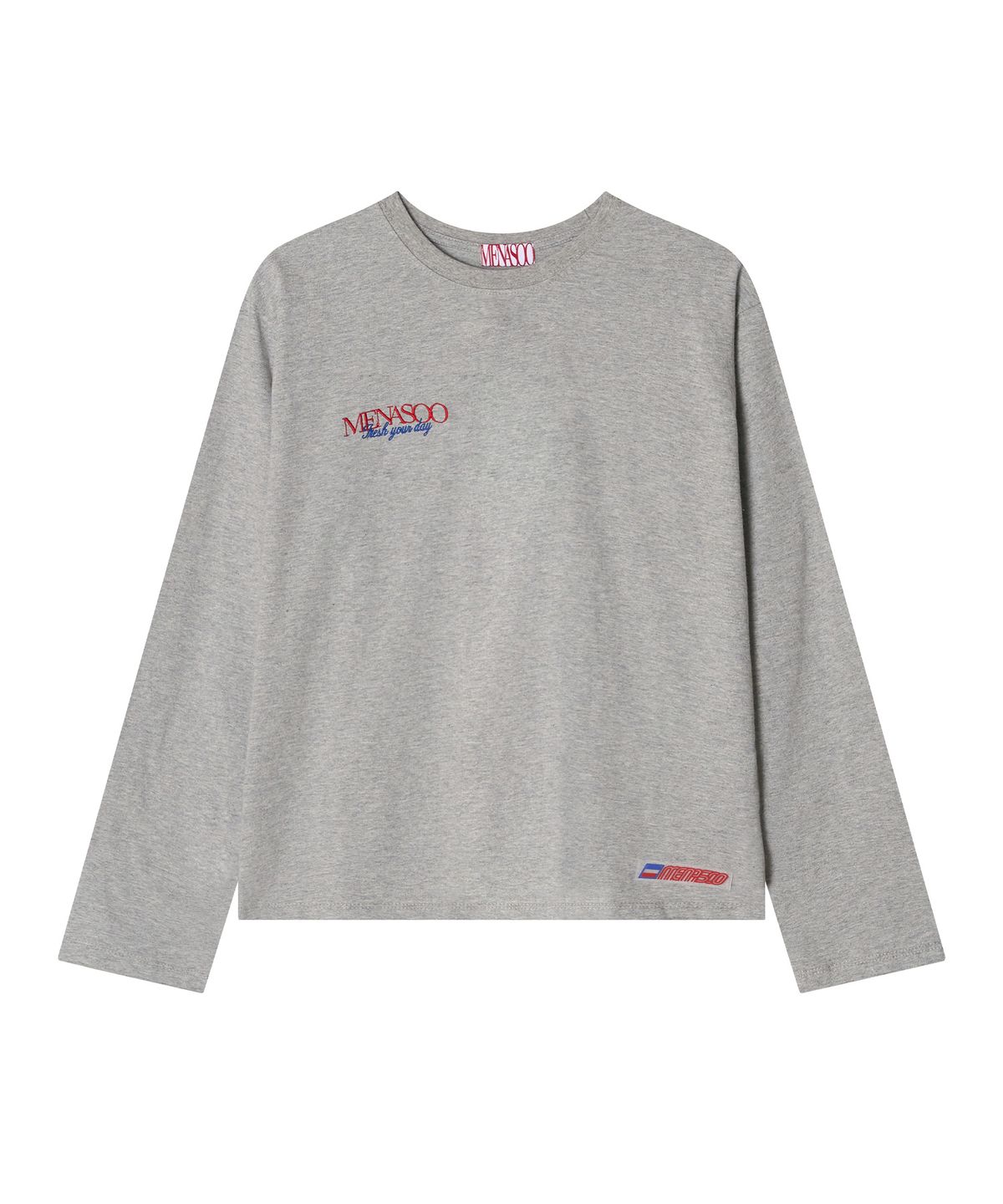 미나수(MENASOO) Menasoo Hearttrack Long Sleeve T Shirt_Melange