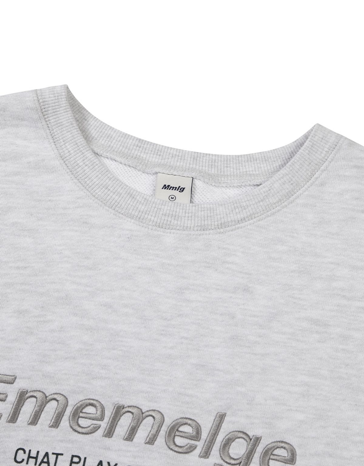 엠엠엘지(MMLG) [Mmlg] NEW LETTER SWEAT (ASH GREY)