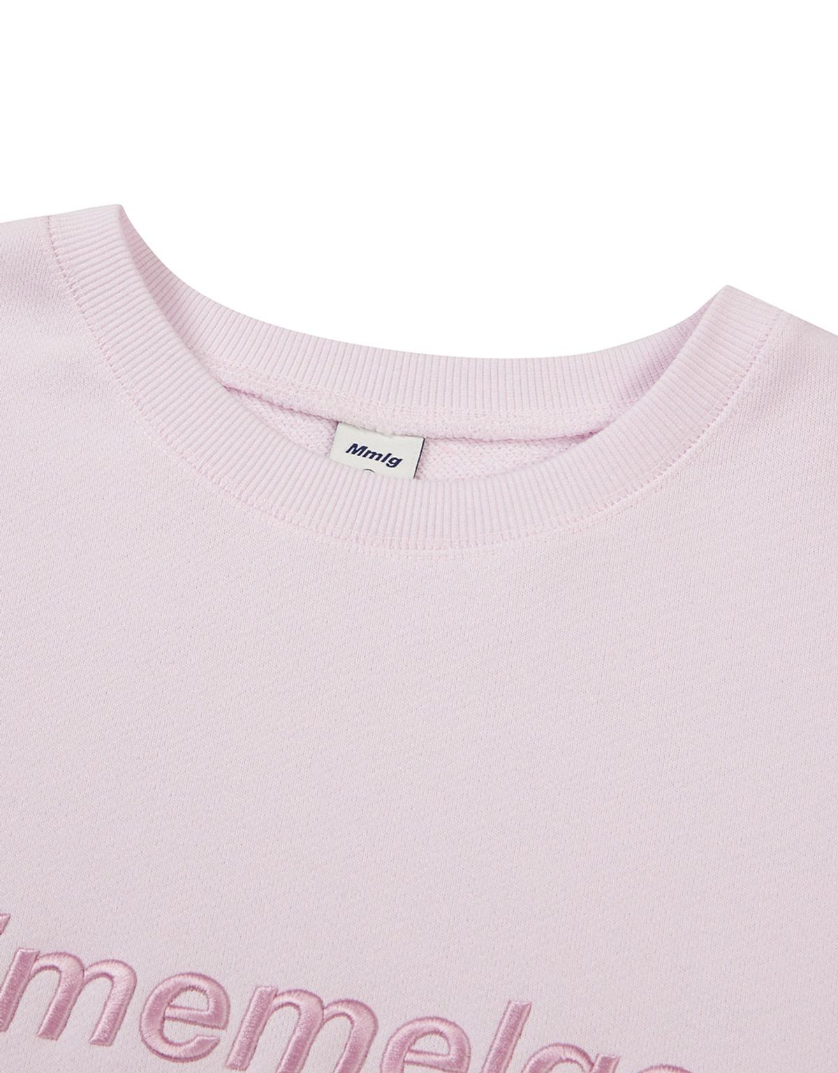 엠엠엘지(MMLG) [Mmlg] NEW LETTER SWEAT (POWDER PINK)