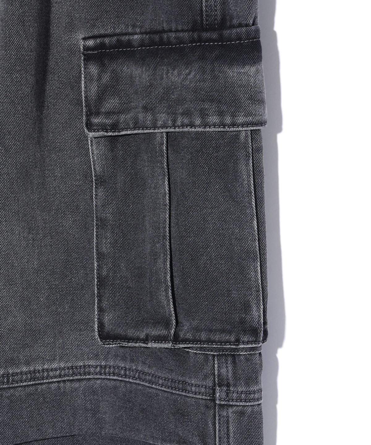 레이피커스(RAYFIKERS) 와이드 카고 파라슈트 데님 팬츠 GREY (MP6DU165-072)