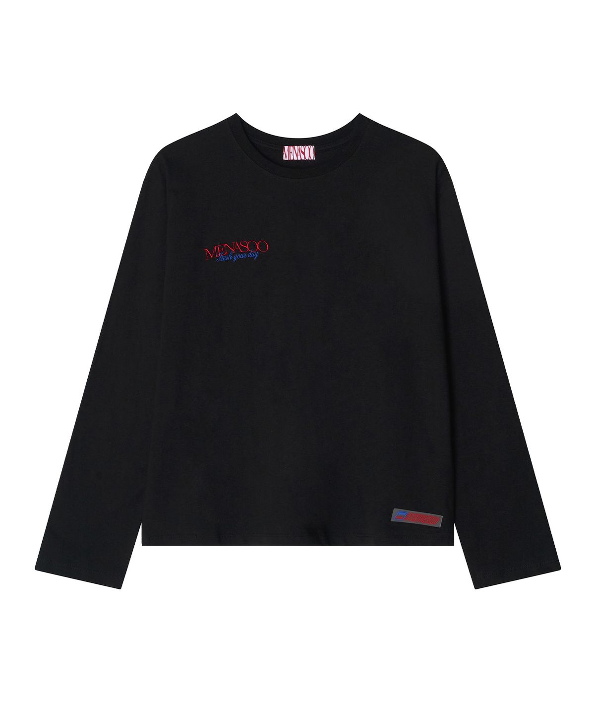 미나수(MENASOO) Menasoo Hearttrack Long Sleeve T Shirt_Black