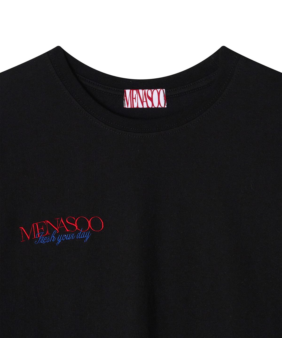 미나수(MENASOO) Menasoo Hearttrack Long Sleeve T Shirt_Black