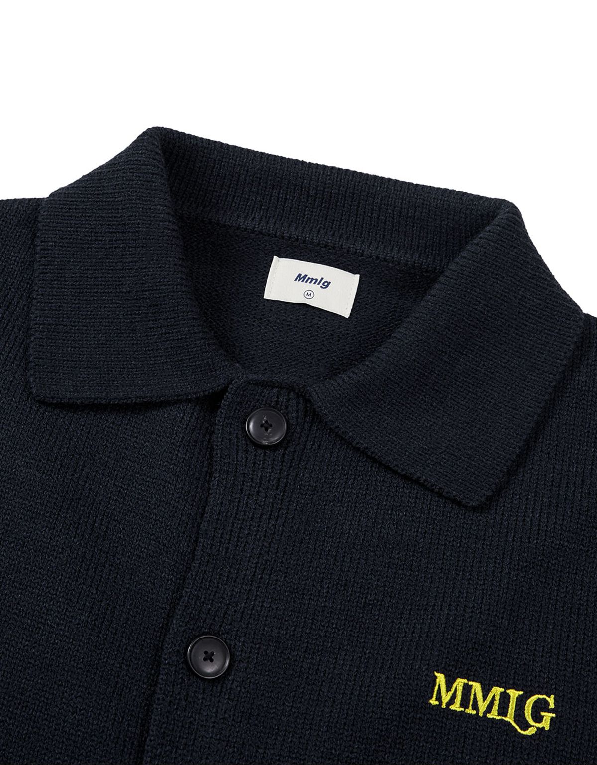 엠엠엘지(MMLG) [Mmlg] BOARD LOGO KNIT CARDIGAN (NAVY)