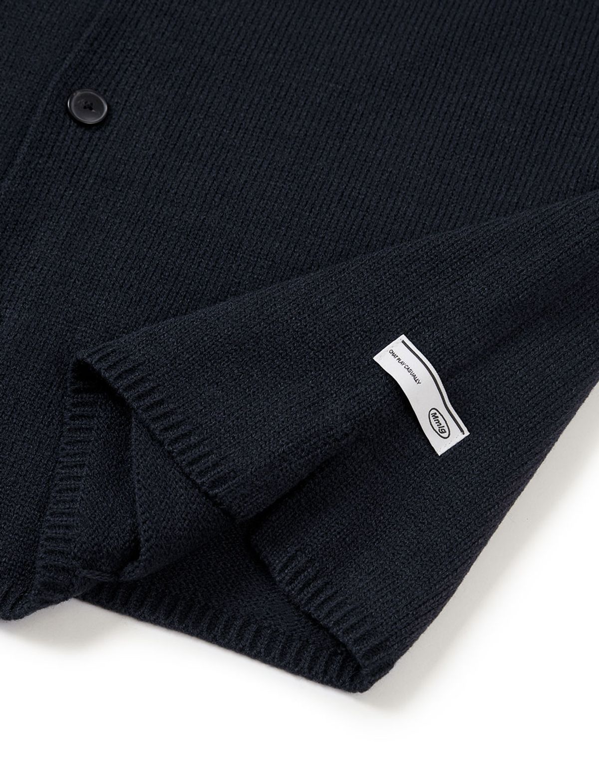 엠엠엘지(MMLG) [Mmlg] BOARD LOGO KNIT CARDIGAN (NAVY)