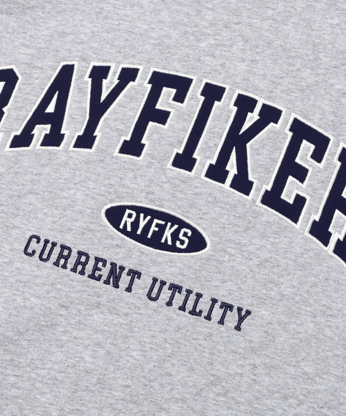 레이피커스(RAYFIKERS) 아치 로고 맨투맨 MELANGE GREY (MP6TU141-097)