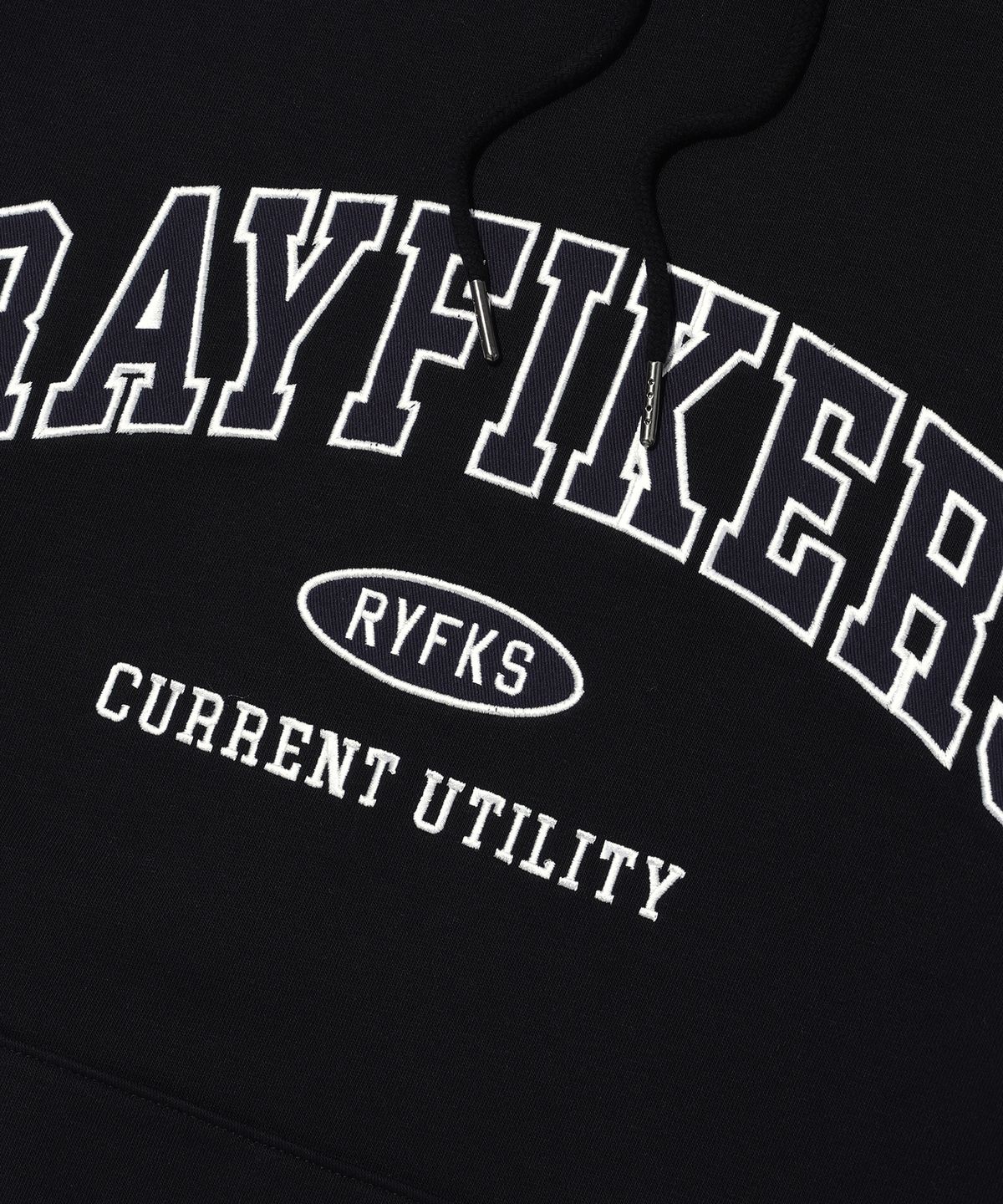 레이피커스(RAYFIKERS) 아치 로고 후디 BLACK (MP6TU142-076)