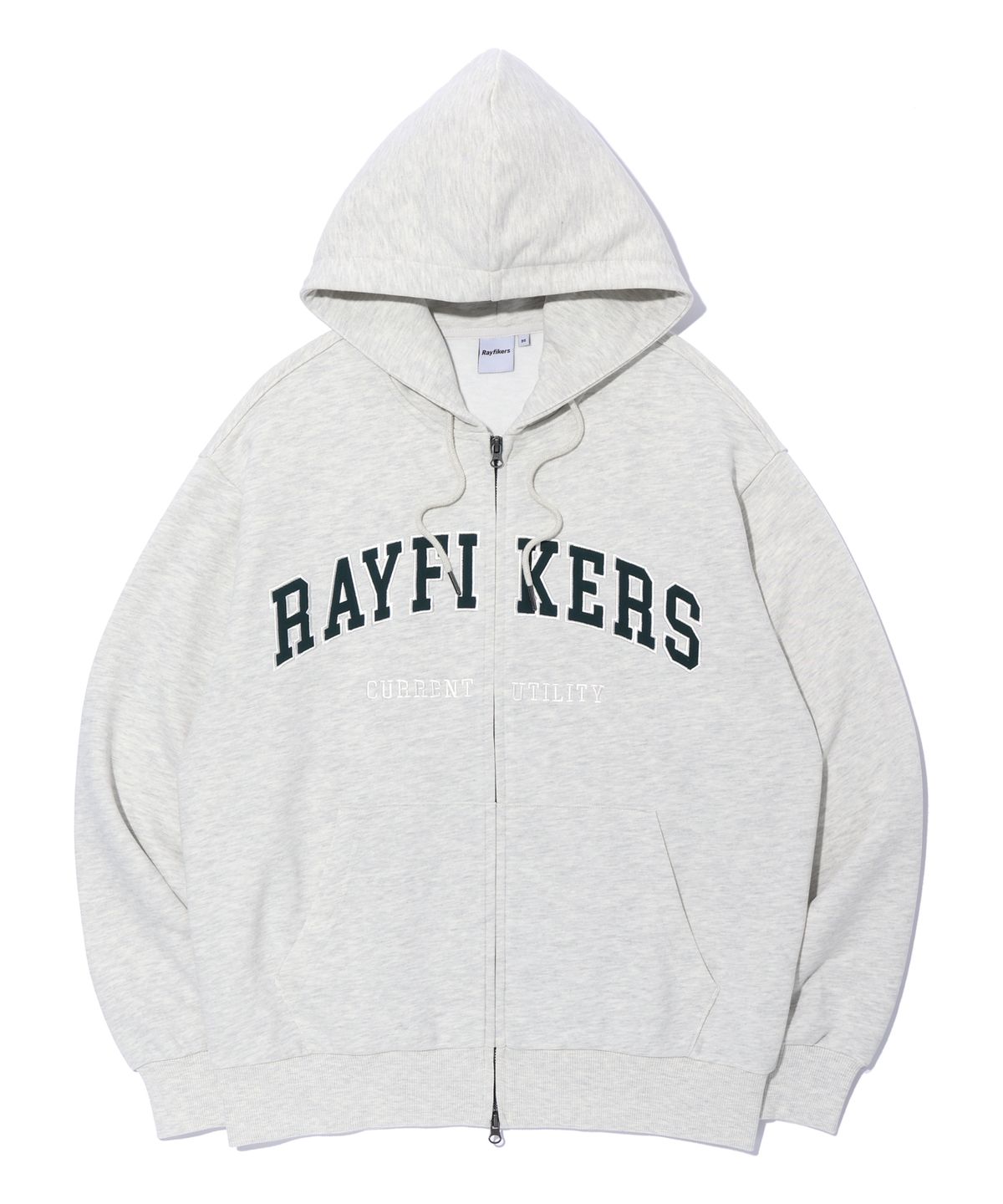 레이피커스(RAYFIKERS) 아치 로고 후드 집업 OATMEAL (MP6TU143-098)