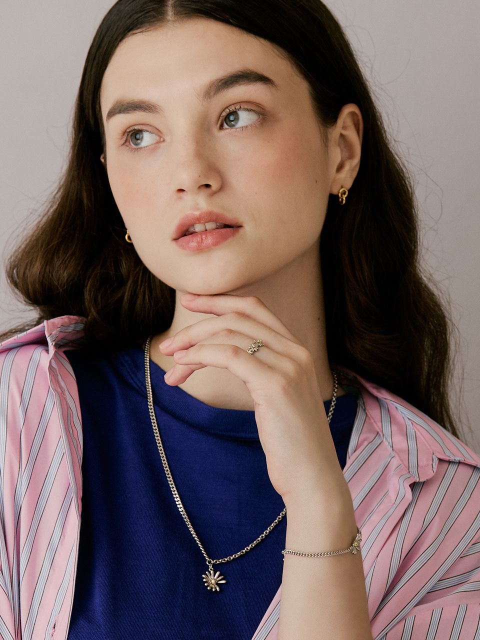 MUSINSA | VINTAGE HOLLYWOOD Flutter Daisy Necklace (Silver