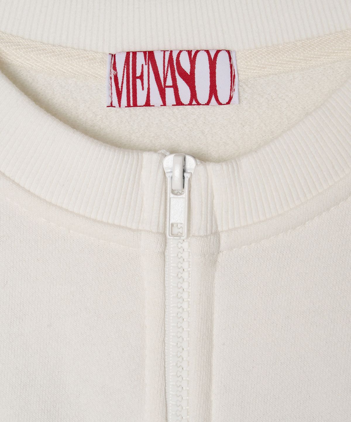 미나수(MENASOO) Menasoo Hearttrack Zipup Cardigan_White