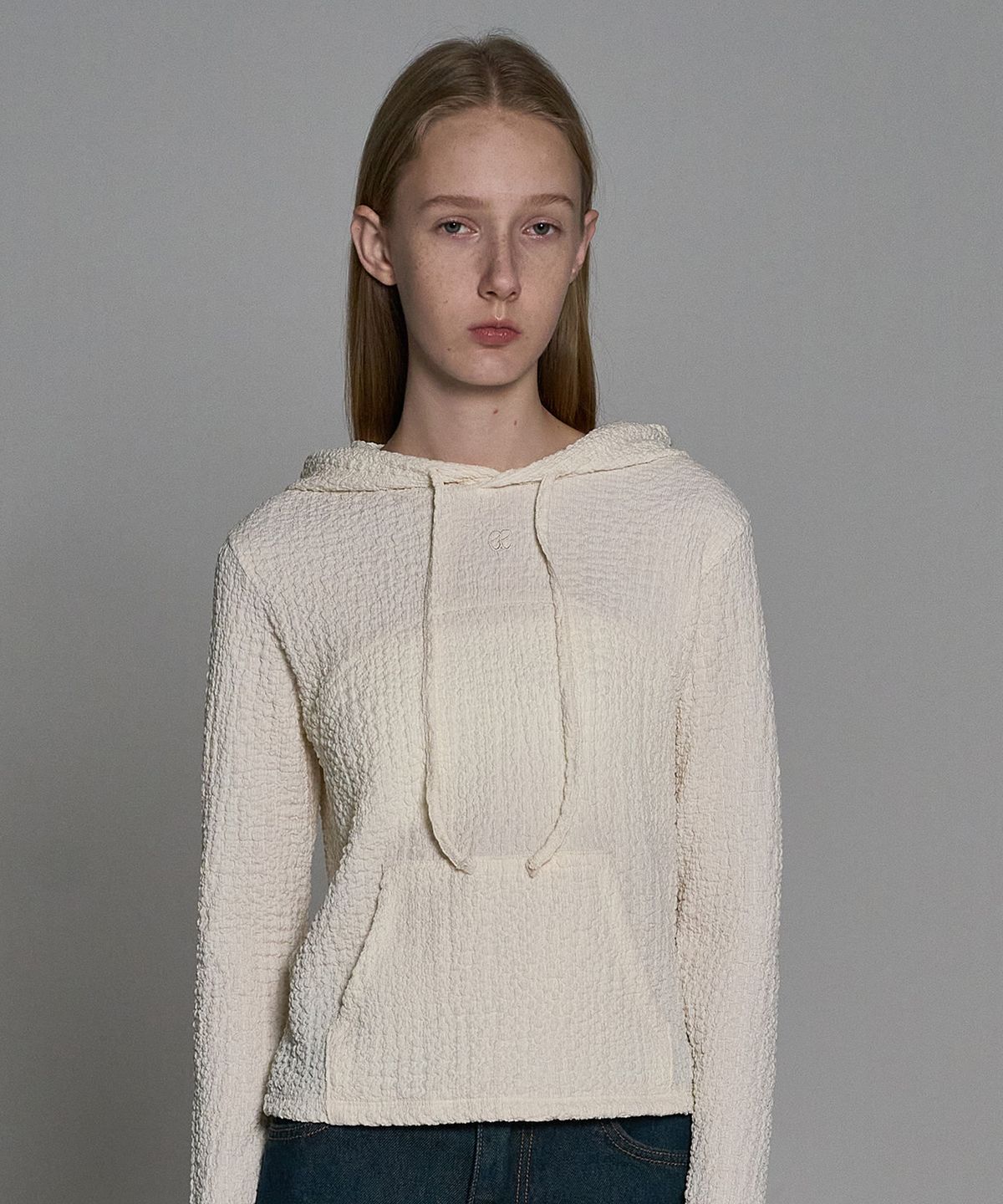 엘리오티(ELLIOTI) Wrinkle Hoodie_Ivory