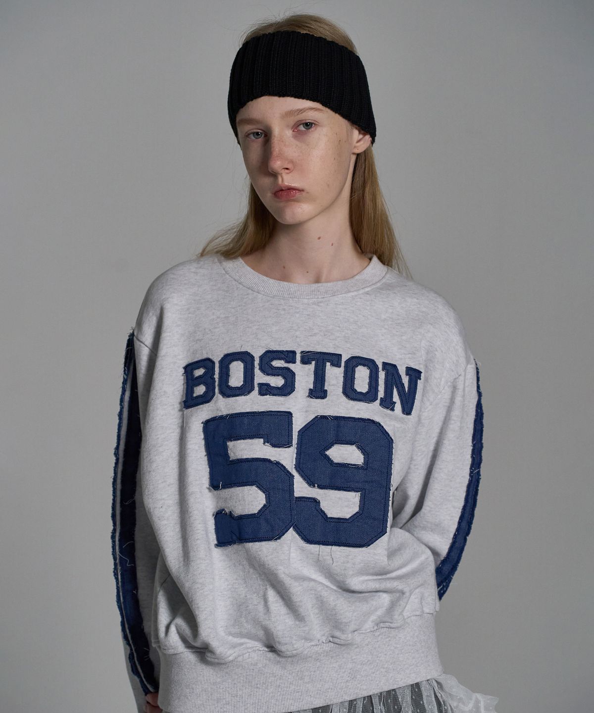 엘리오티(ELLIOTI) Football Sweatshirts_White Melange