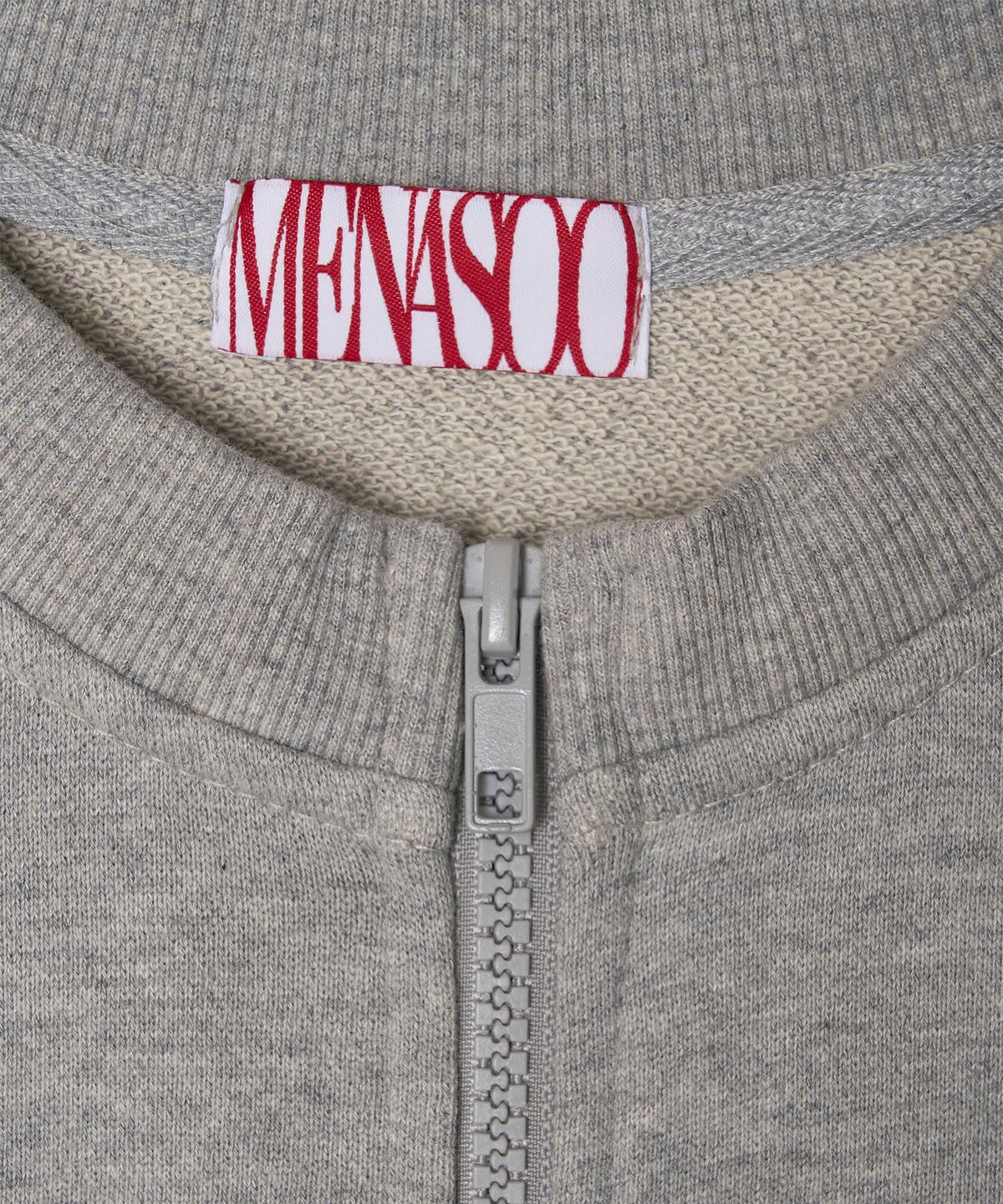 미나수(MENASOO) Menasoo Hearttrack Zipup Cardigan_Melange
