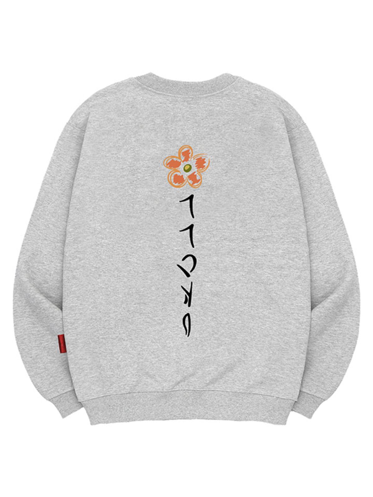 엘라모(LLAMO) 페탈오렌지 맨투맨 남녀공용 빅사이즈 S~4XL