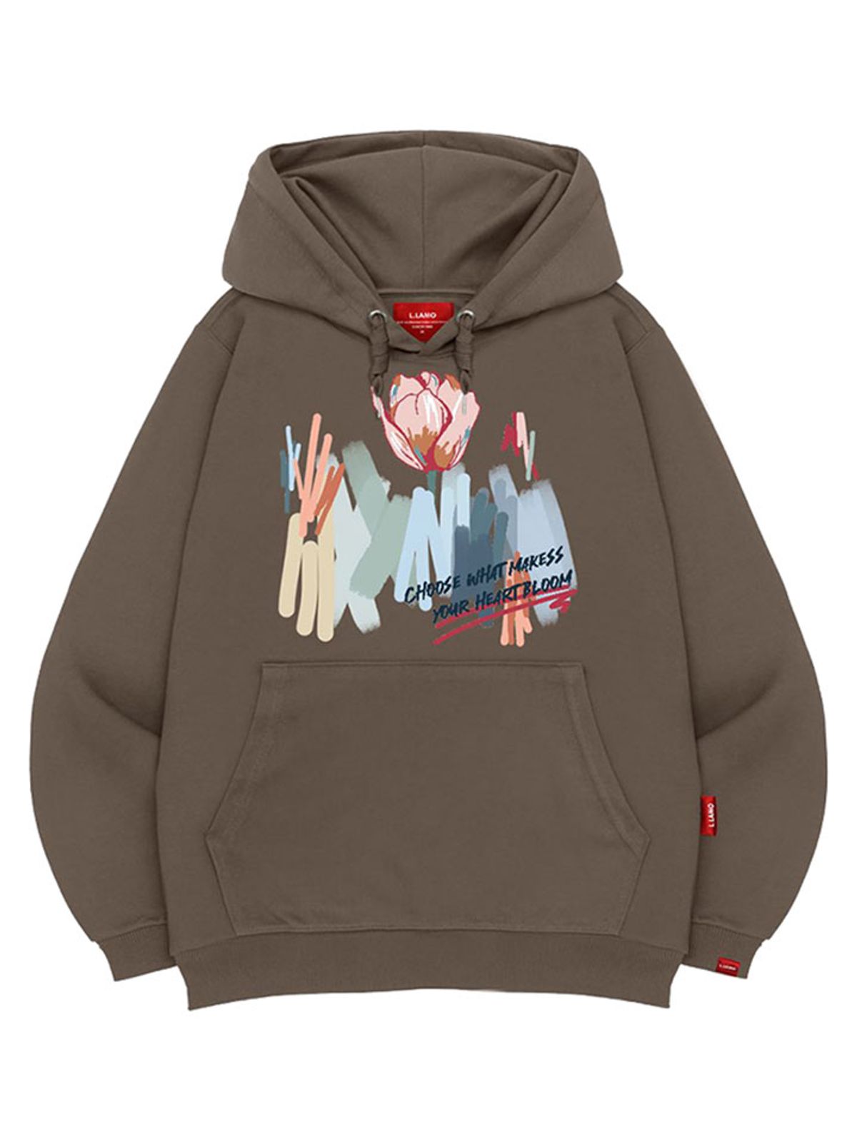 엘라모(LLAMO) 하트블룸 후드티 남녀공용 빅사이즈 M~4XL