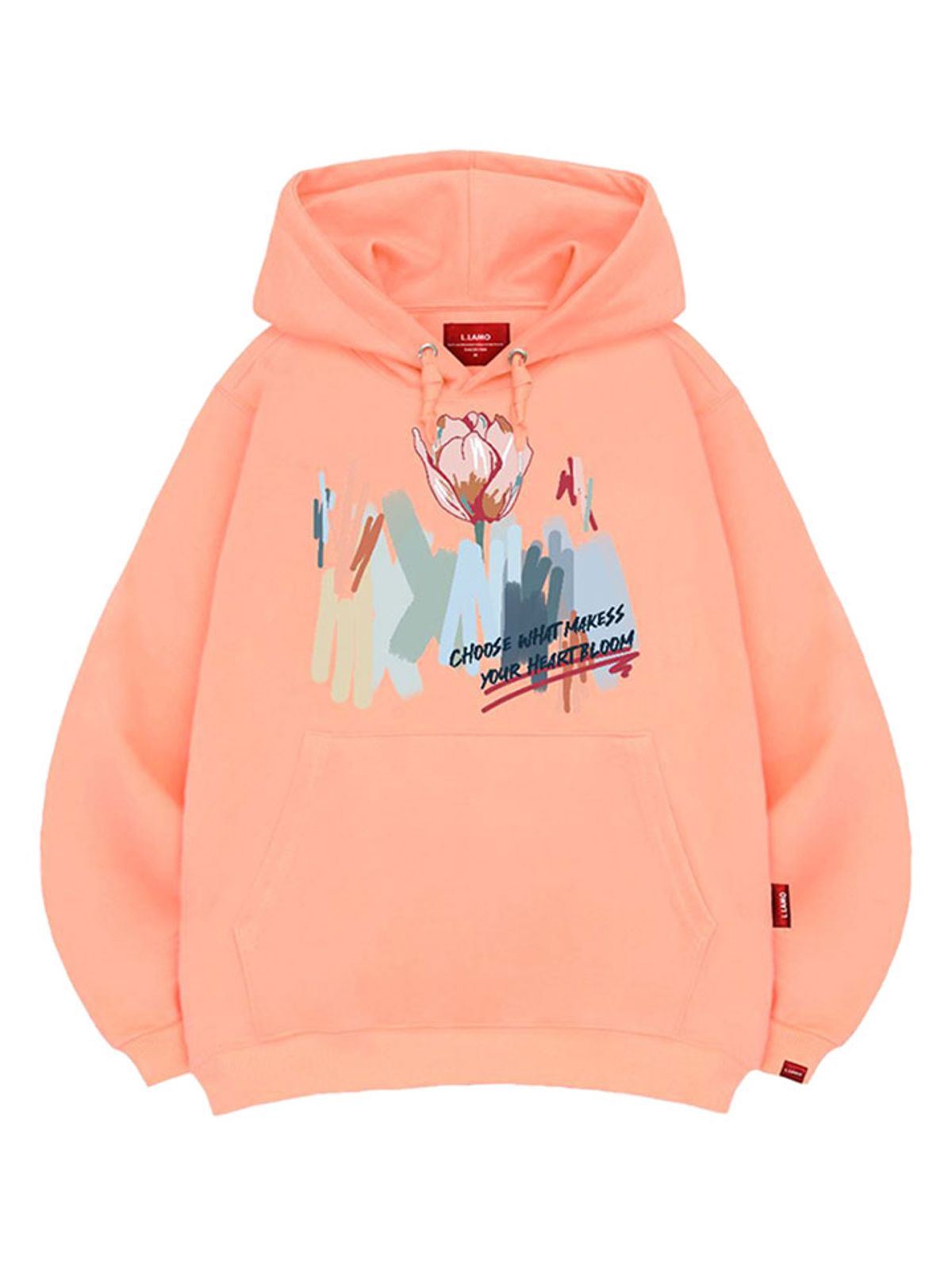 엘라모(LLAMO) 하트블룸 후드티 남녀공용 빅사이즈 M~4XL
