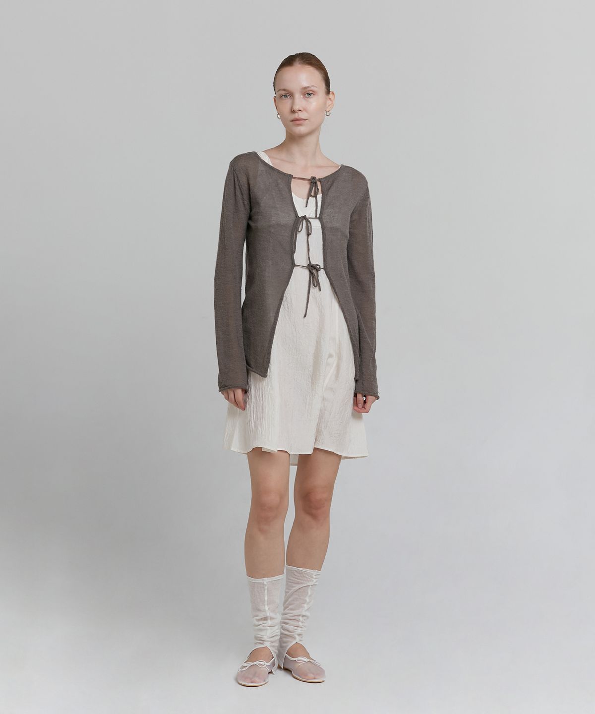 로우타이드(LOW TIDE) WRINKLE SLEEVELESS DRESS [IVORY]