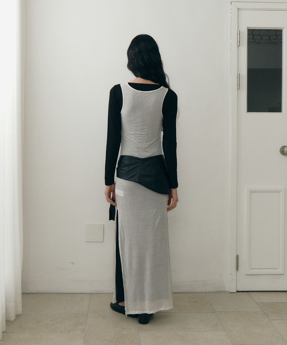 로우타이드(LOW TIDE) LAYERED MAXI DRESS [WHITE]