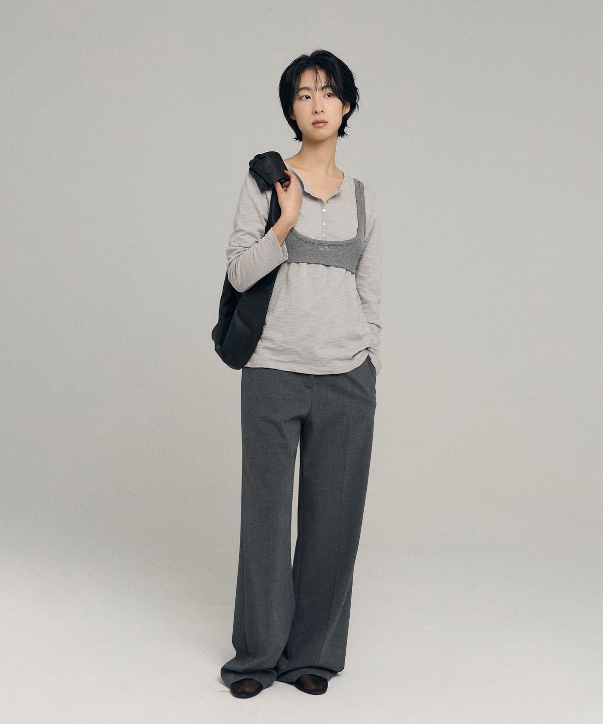 로우타이드(LOW TIDE) BASIC WOOL SLACKS [GREY]