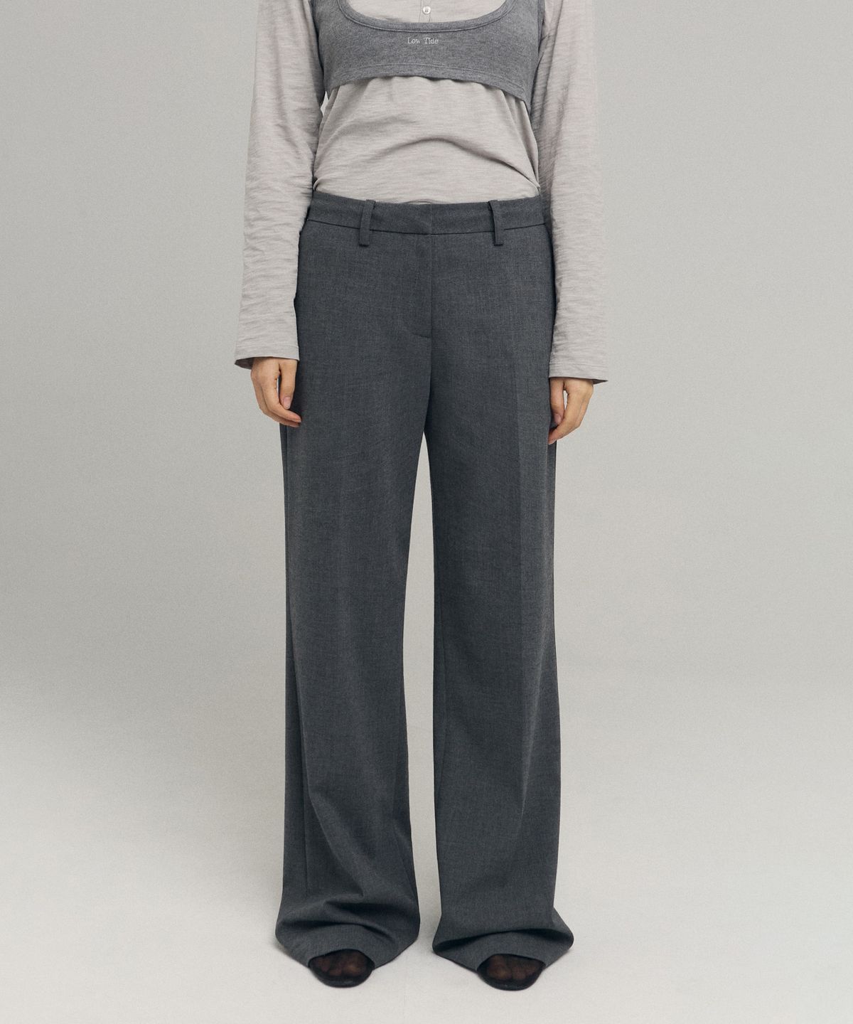 로우타이드(LOW TIDE) BASIC WOOL SLACKS [GREY]