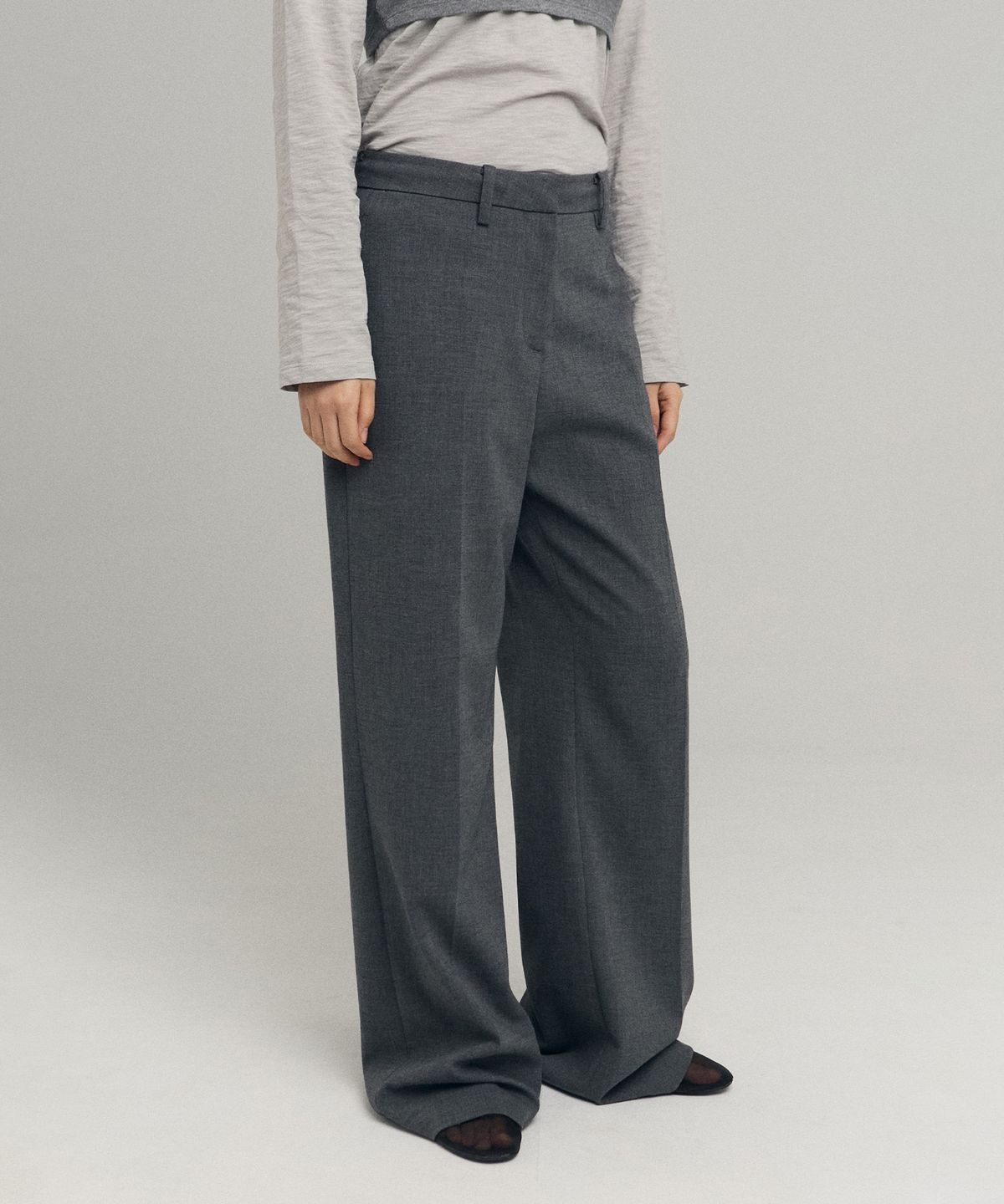 로우타이드(LOW TIDE) BASIC WOOL SLACKS [GREY]