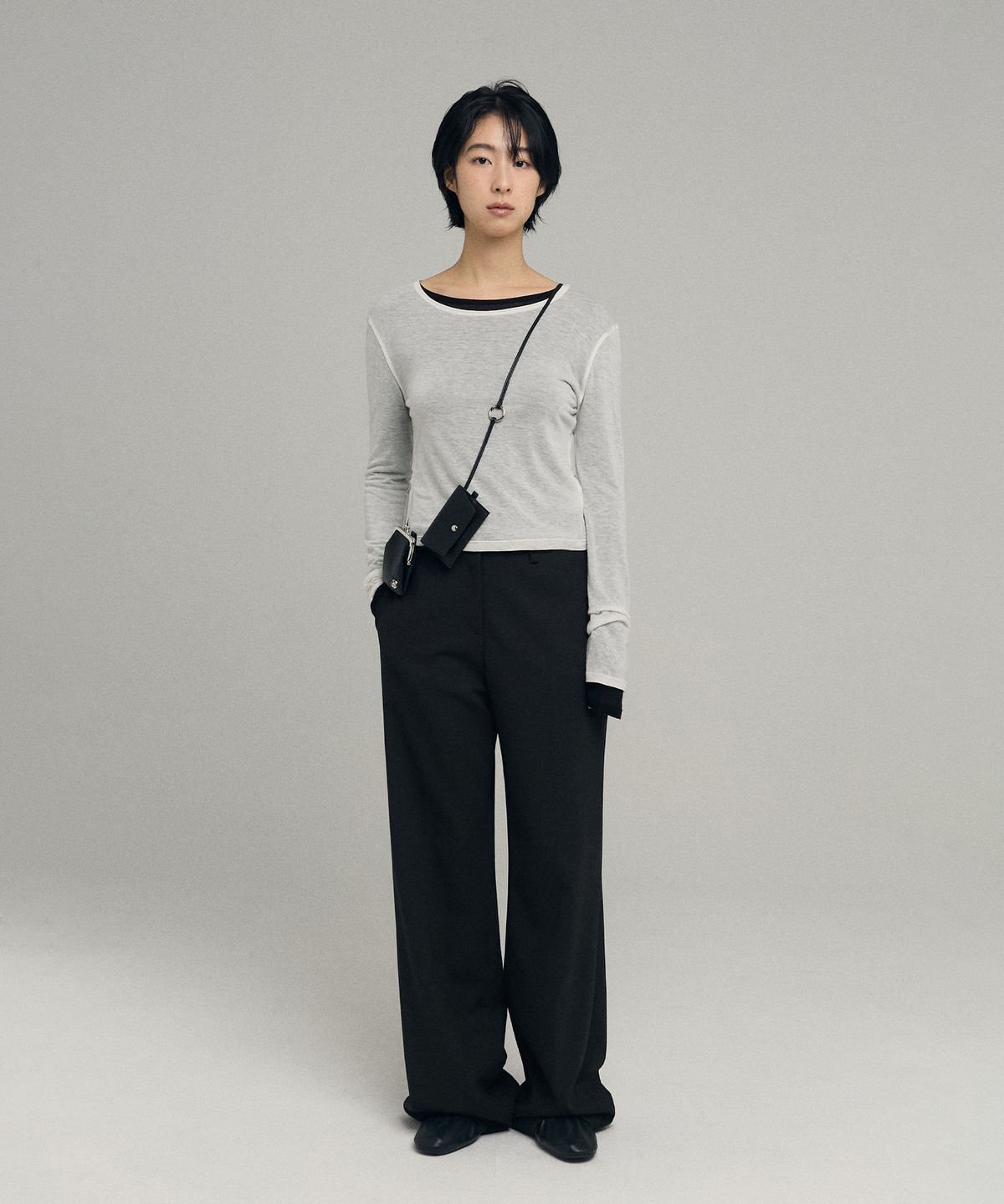 로우타이드(LOW TIDE) BASIC WOOL SLACKS [BLACK]