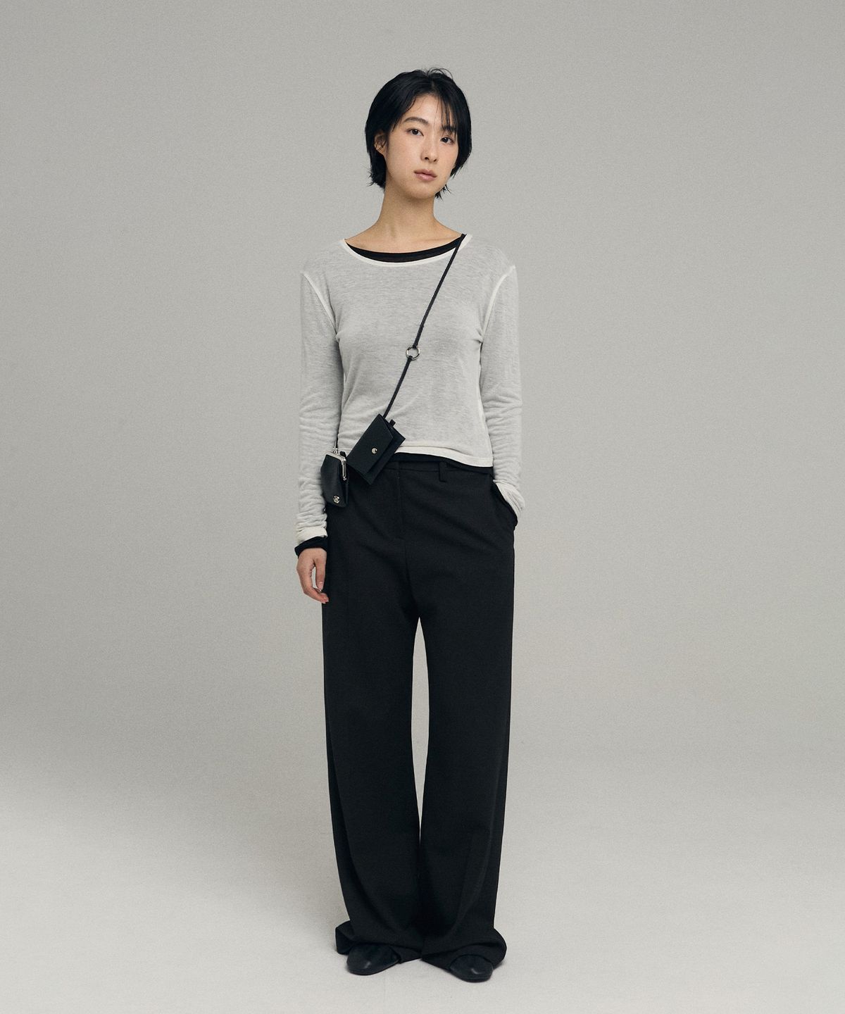 로우타이드(LOW TIDE) BASIC WOOL SLACKS [BLACK]
