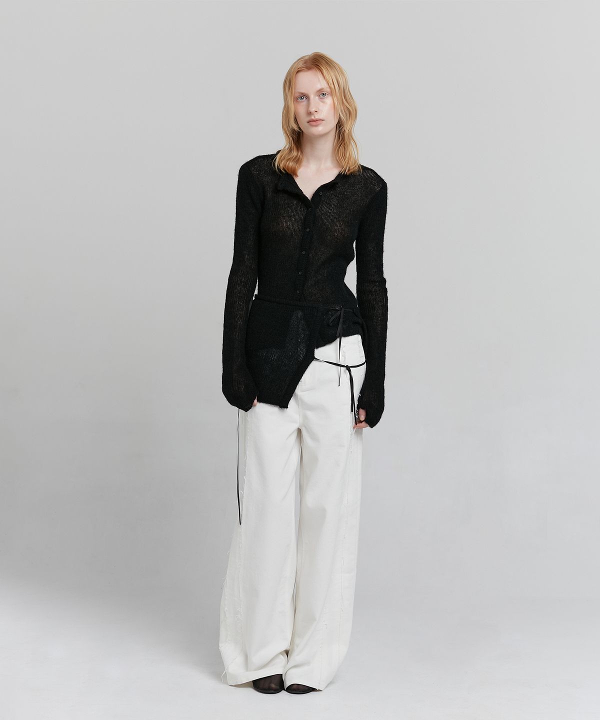 로우타이드(LOW TIDE) CUTTING COTTON PANTS [WHITE]