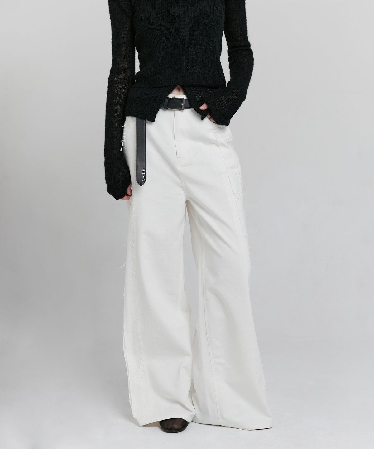 로우타이드(LOW TIDE) CUTTING COTTON PANTS [WHITE]