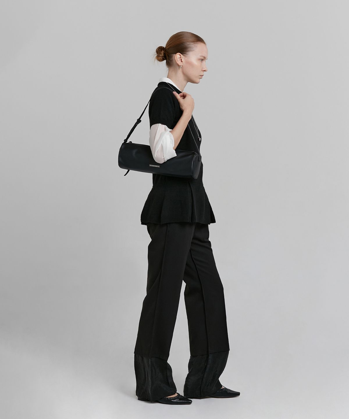 로우타이드(LOW TIDE) LAYERED BOOTS CUT PANTS [BLACK]