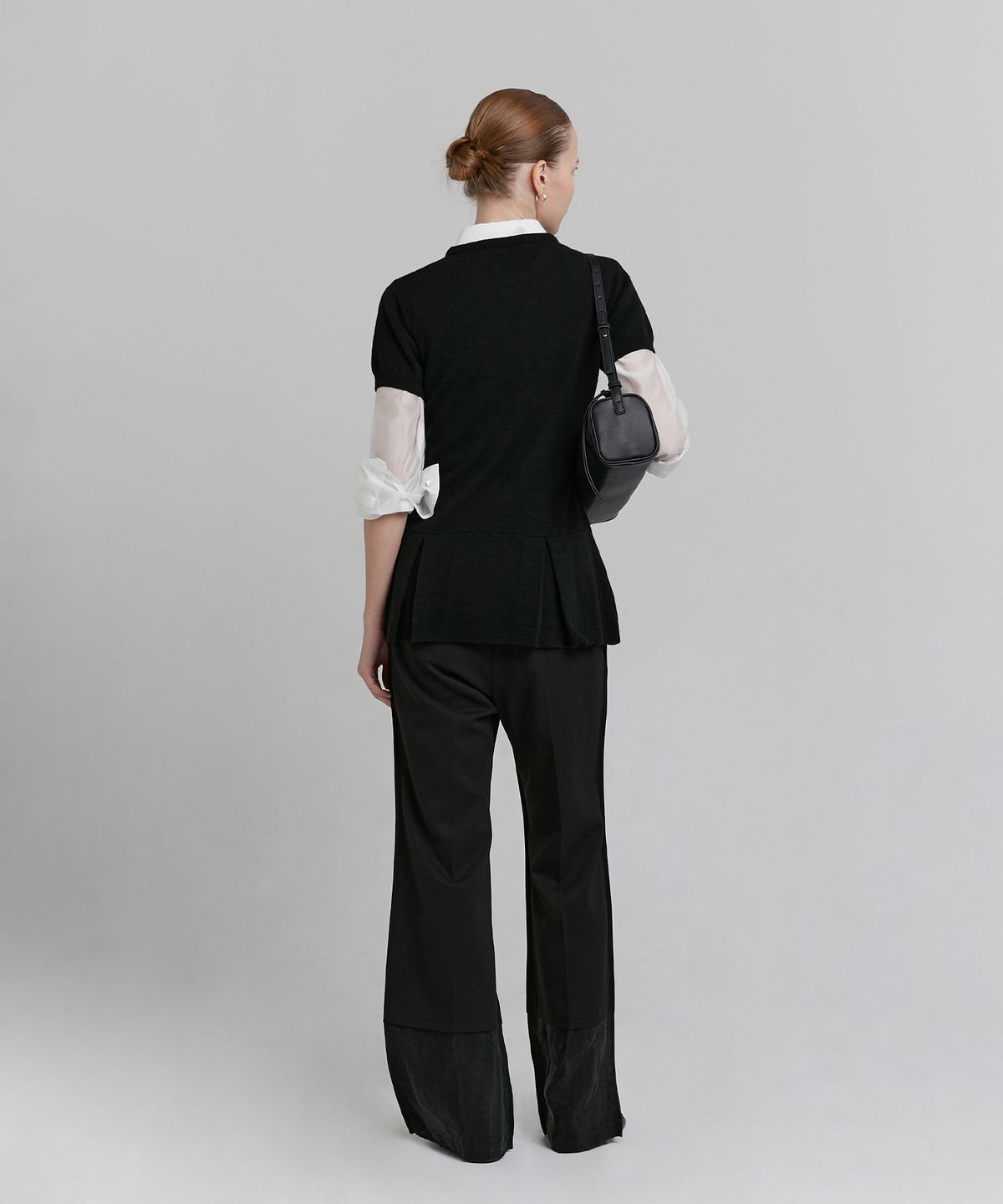 로우타이드(LOW TIDE) LAYERED BOOTS CUT PANTS [BLACK]