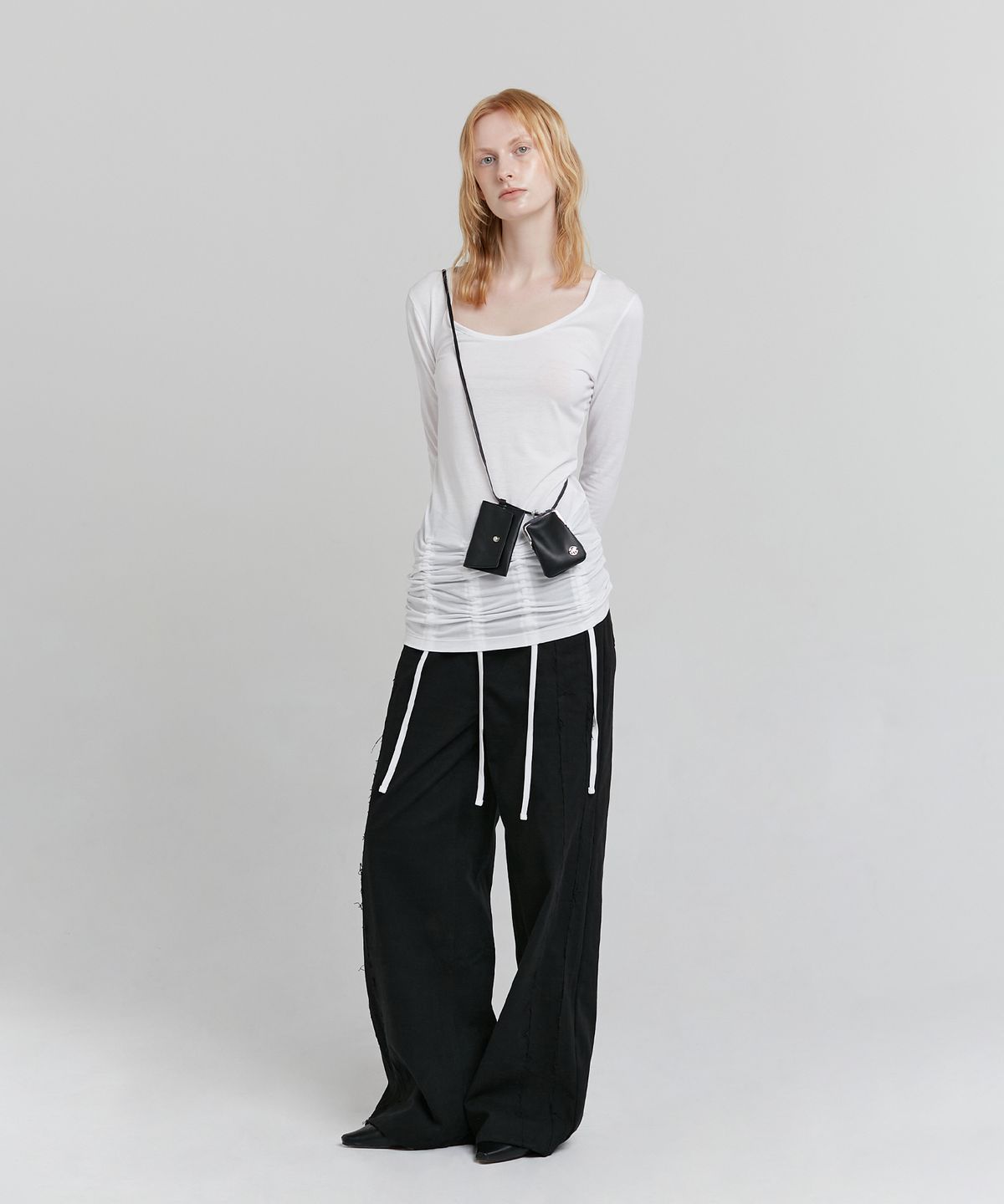 로우타이드(LOW TIDE) HEM STRING T-SHIRT [WHITE]